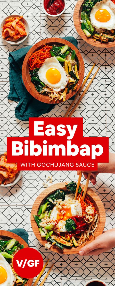 Bibimbap Vegetarian, Easy Bibimbap, Gochujang Recipe, Cultural Recipes, Baker Kitchen, Korean Bibimbap, Oak Restaurant, Bibimbap Recipe, 2023 Recipes