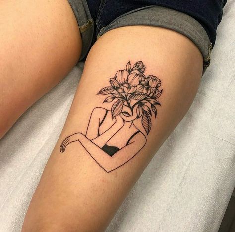 Https://instagram.com/lilindigotattoo/ ______________________________________________ #Goldenirontattoostudio #Thefineartfactory #Teamgoldeniron ______________________________________________ #tattoo #lineworktattoo #tattoos #floral #torontotattoo #floraltattoo #floralheadtattoo #floralhead #botanicaltattoo #botanical Floral Head Tattoo, Flower Head Tattoo, Tattoos Floral, Inner Arm Tattoos, Self Love Tattoo, Head Tattoo, Silhouette Tattoos, Cool Tattoos For Guys, Instagram Tattoo