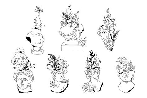 Greek Sculptures, Greek Tattoo, Mushroom Svg, Ancient Art Tattoo, Statue Tattoo, Greek Statues, Greek Tattoos, Greek Sculpture, Free Clip Art