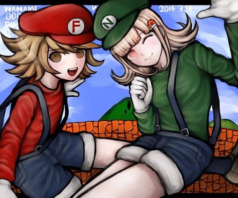 Cute Mario girls Danganronpa, Books Wattpad, Wattpad, Books, Green, Anime, Art