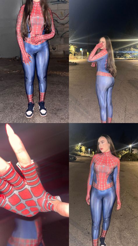 Spider Woman Halloween, Spider Girl Halloween, Girl Spiderman Costume, Halloween Poses, Spider Girl Costume, Spider Woman Costumes, Questioning Reality, Spiderman Girl, Purim Costumes