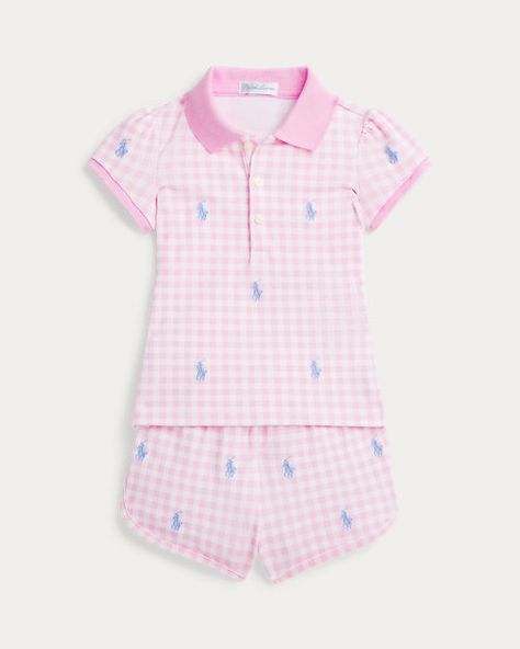 Ralph Lauren Ralph Lauren Store, Polo Shirt Girl, Ralph Lauren Baby Girl, Polo Outfit, Polo Pony, Ralph Lauren Kids, Girls Clothing Sets, Gingham Print, Kids Fashion Girl