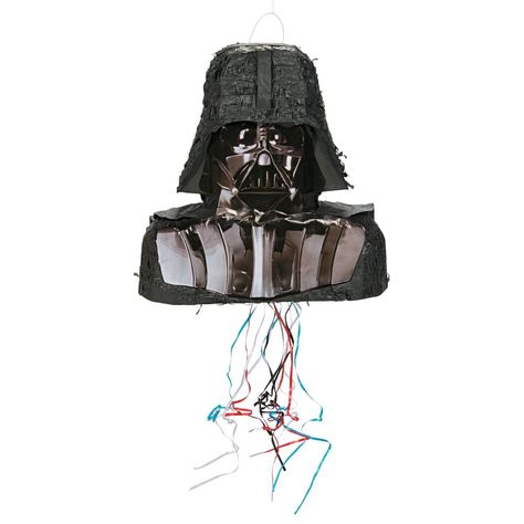 o WHAT'S INCLUDED: This set includes 1 papier-mché, pull-string piñata in the shape of Darth Vader(TM). It's perfect for Star Wars(TM) parties, birthdays or even Cinco de Mayo.  o PINATA PARTY: Pull-string piñata is easy for guests of all ages. A 4" hanger is included for convenience. o CONSTRUCTION & CARE: Simply fill the papier-mché pinata with treats, toys and prizes and entertain party-goers. Piñata stick not included.  o YOUR PARTY SUPERSTORE: We are your one-stop party shop! Come to Oriental Trading for all of your party supply needs, from party decorations to tableware to party favors and more.  Product Description: This Darth Vader pinata is holding your candy captive and you and your friends must work together to break it open! This impressive 3D pinata is the perfect addition to Darth Vader Pinata, Star Wars Pinata, Darth Vader Party, Star Wars Party Decorations, Star Wars Party Favors, Star Wars Outfit, Star Wars Theme Party, Angry Birds Star Wars, Star Wars Birthday Party