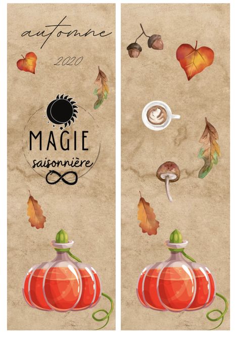 marque page pour l'automne à télécharger et imprimer Idees Creatives, Mystic Moon, Christmas Bulbs, Christmas Ornaments, Holiday Decor, Books, Christmas