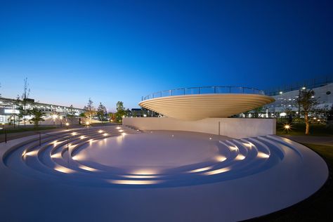 Circular Landscape, Bench Lighting, Square Lighting, Architecture Bridge, Landscape Lighting Design, Outdoor Stage, Architecture Company, Public Space Design, Step Light