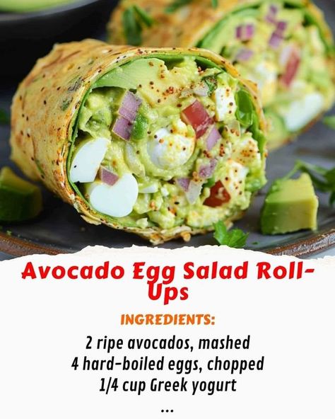 Jamie Oliver Recipes 🍔🍟🥣 | Avocado Egg Salad Roll-Ups | Facebook Lunch Videos, Avocado Egg Recipes, Salad Roll, Recipes Avocado, Salad Rolls, Ina Garten Recipes, Avocado Egg Salad, Mama Recipe, Jamie Oliver Recipes