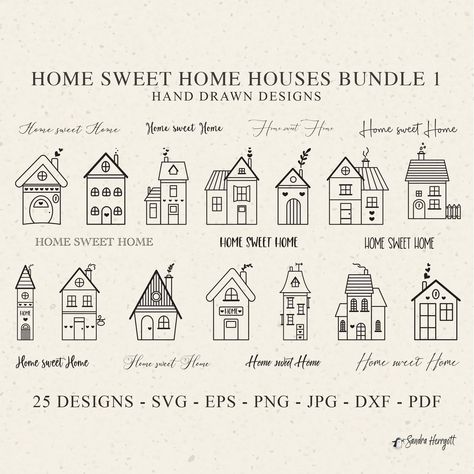 House Scrapbook, House Doodle, Diy Stencil, House Silhouette, Heart Clipart, Stencil Diy, Stencil Template, Photo Overlays, Home House