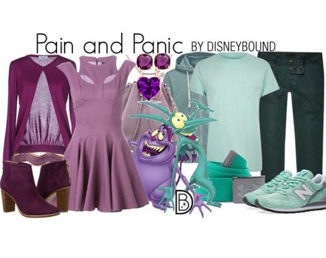 Pain and panic best friends Disneybound Disney Bound Outfits Villians, Hercules Disneybound, Disneybound Couples, Villains Costumes, Pain And Panic, Disneybound Ideas, Disney Bound Outfits Casual, Disney Fits, Disney 2023