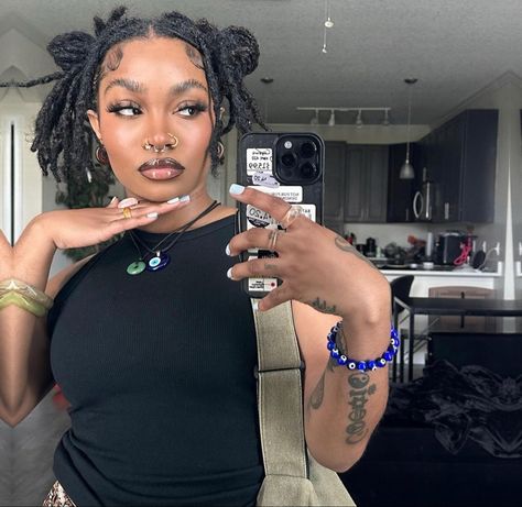 Loc Baddie Aesthetic, Loc Baddie, Locs Aesthetic, Short Hair Twist Styles, Short Locs Hairstyles, Baddie Aesthetic, Twist Styles, Hair Twist Styles, Aesthetic People