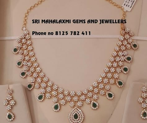 Cz Necklace Indian Gold, Ruby Necklace Designs, Uncut Diamond Necklace, Temple Jewelry Necklace, Diamond Wedding Jewelry, Gold Jewelry Simple Necklace, Gold Necklace Indian Bridal Jewelry, Antique Bridal Jewelry, Necklace Indian