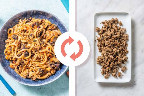 Share me on Pinterest Beef Udon Stir Fry, Miso Beef, Beef Udon, Udon Stir Fry, Beef Noodle Stir Fry, Ginger Miso, Crispy Onions, Coleslaw Mix, Dinner Options