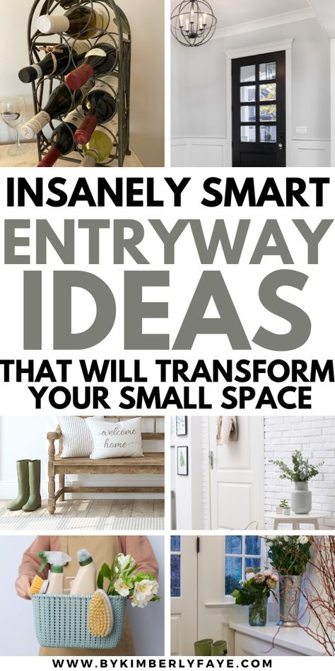 Entryway Bench Small Corner Entryway Ideas Entrance, Small Hallway Drop Zone, Useful Entryway Ideas, Sitting Room Entryway Ideas, Small Entrance Ideas Entryway, Small Front Entrance Ideas Interior, Small Upgrades Big Impact, Drop Station Entryway Small Spaces, Small Front Entryway Ideas With Stairs