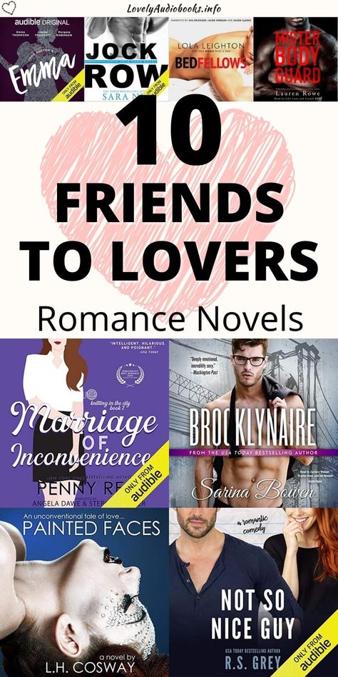 Tired of the bad boys? Craving some super sweet, low angst childhood friends to lovers romantic books? Click for the full book list with 10 of the best Friends to Lovers Romance Novels on Audible! These Contemporary Romance novels are so good and range from sweet to red hot love story books. #romancenovels From Best Friends To Lovers, Good Books To Read For Women Romance, Best Friends To Lovers Books, Friends To Lovers Books, Best Friends To Lovers, Steamy Romance Books, Best Romance Novels, Contemporary Romance Novels, Books Fiction