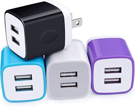 About the product: • Brand - NonoUV • Connectivity Technology - USB • Connector Type - USB • Special Feature - Lightweight • Guaranteed Safety • Lightweight • Fast charging: USB charger cube output 2.1A, Input: AC 100-240V • Package include: 4-Pack Dual USB charger plug with 24 months warranty. • Available in various colors Iphone Bluetooth, Tv Unit Furniture Design, Phone Packaging, Usb Wall Charger, Iphone Charger, Futuristic Technology, Charger Adapter, Usb Charger, Wall Charger