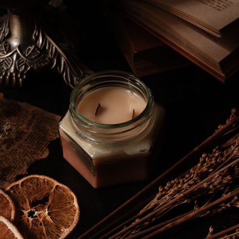 Dark Academia Product Photography, Candle Dark Academia, Candle Asethic Dark, Dark Academia Candles, Candlemaking Aesthetic, Dark Academia Photography, Steven Meeks, Candle Photography Dark, Candle Photography