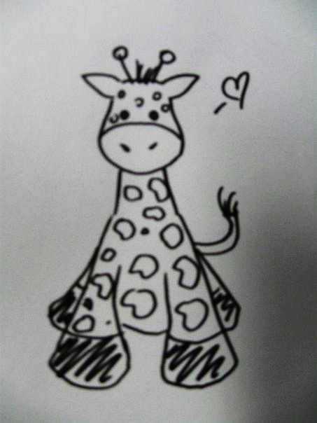 giraffe Giraffe Drawing Easy, Easy Giraffe Drawing, Giraffe Doodle, Small Giraffe Tattoo, Giraffe Tattoo, Giraffe Drawing, Giraffe Stuffed Animal, Pretty Artwork, Giraffe Art