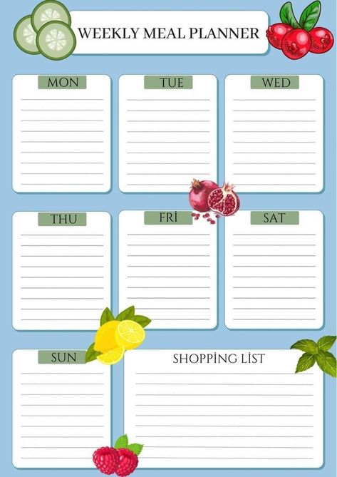 #Meals_Planner #Notion_Meal_Planner #Meal_Planner_Notion #Weekly_Meal_Planner_Template Lunchbox Planner, Meal Planning Chart, Meals Planner, Digital Meal Planner, Weekly Meal Planner Template, Healthy Book, School Template, Weekly Meals, Witch Spirituality