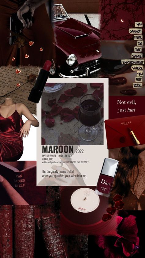 #talyorswift #maroon #maroontaylorswift #foryou Rich Girl Style, Maroon Eyeshadow, Olympic Theme Party, Burgundy Aesthetic, Dark Red Wallpaper, I See Red, Royalty Aesthetic, Dark Feminine Aesthetic, Phone Wallpaper Patterns