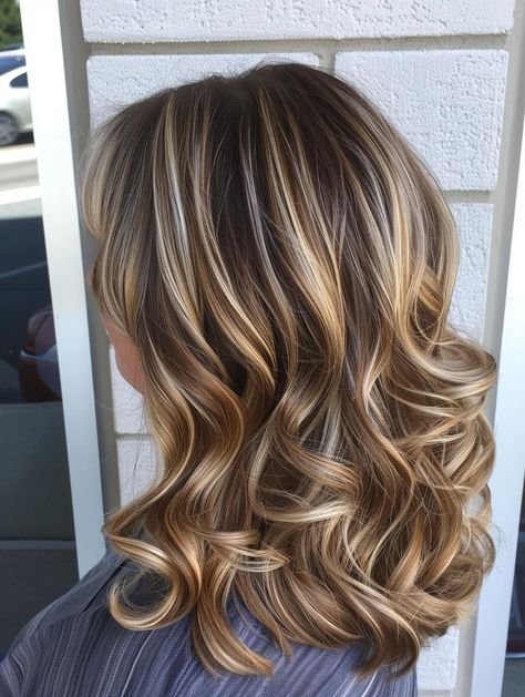 Stunning Brown Hair with Blonde Highlights: Short, Medium, and Long Styles for Summer Thick Blonde Highlights, Summer Highlights For Brown Hair, Hairstyles And Colors, Celebrities Hairstyles, Medium Length Brown Hair, Framing Pieces, Brown Hair With Blonde, Styles For Summer, Vacation Hair