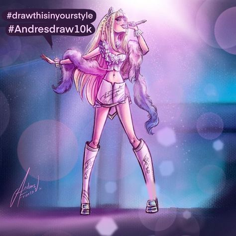 Andrés franco on Instagram: "Guys I realized that I don't have any oc, so I decided to return to a group of characters that I have drawn several times throughout my life, and I wanted you to see a little of how my process has evolved. She is star, a pop star with abysmal success, but is this what she really wants? Rules: ❤️‍🔥draw this in your style ❤️‍🔥 tag me ❤️‍🔥 use hashtag #andresdraw10k ❤️‍🔥 no deadline . . #drawthisinyourstyle #dtiys #instagram #instagood #explorepage #explorepage✨ #in Pop Star Drawing, Group Of Characters, Star Drawing, Pop Star, I Want You, I Decided, My Life, Stars, Instagram