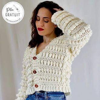 Cardigan Crochet Patron, Bubble Cardigan, Crochet D, Gilet Crochet, Cardigan Crochet, Le Crochet, Crochet Crop Top, Crochet Cardigan, Couture