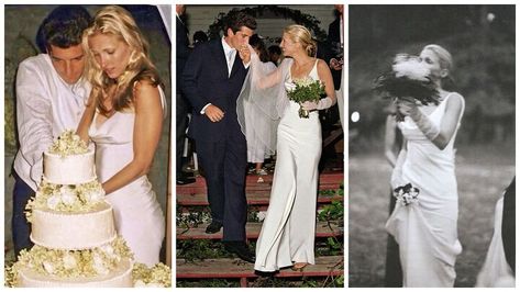 Carolyn Bessette Wedding Dress, Carolyn Bessette Wedding, Caroline Bessette, Long Black Maxi Skirt, Diana Wedding Dress, Princess Diana Wedding, Carolyn Bessette, Purple Wedding Dress, Famous Outfits