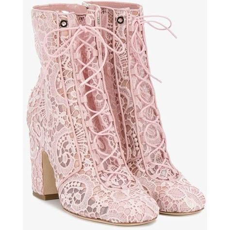 Laurence Dacade Laurence Dacade Milly Lace Boots ($831) ❤ liked on Polyvore featuring shoes, boots, ankle booties, lace up booties, pink booties, lace-up ankle booties, pink lace up boots and side zip boots Romantic Stuff, Pink Booties, Lace Ankle Boots, Mode Shoes, Booties For Women, Lace Booties, Boots Square Toe, Kawaii Shoes, Trendy Boots