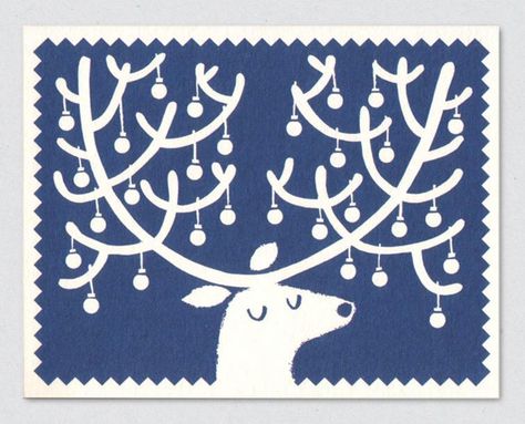 Reindeer Card, Print Christmas Card, Linocut Printmaking, Linocut Art, 카드 디자인, Diy Christmas Cards, Christmas Card Design, Christmas Illustration, Christmas Stuff