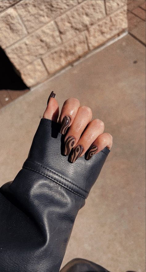 Fall Nude Nails, Brown Nail, Brown Nails Design, Gel Nails Diy, Smink Inspiration, Casual Nails, Classy Acrylic Nails, Makijaż Smokey Eye, Thanksgiving Nails