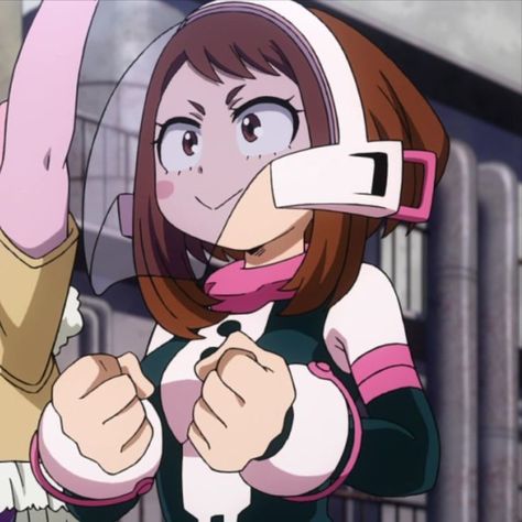 Ochaco Uraraka, Spice And Wolf, So Silly, Pink Cheeks, Ochako Uraraka, Space Girl, Hero Wallpaper, Funny Minion Videos, An Anime