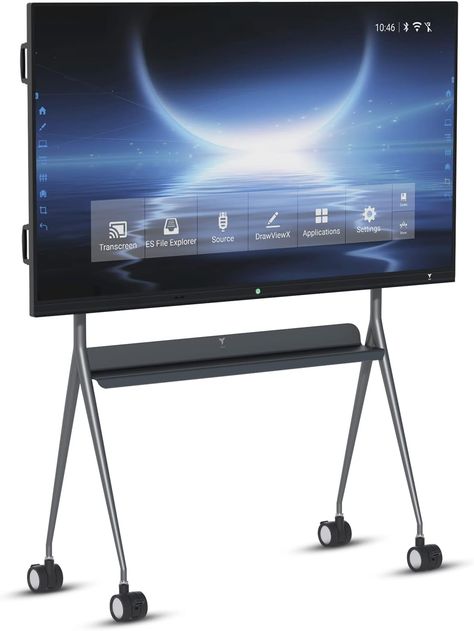 TIBURN 75 inch Interactive Whiteboard, 4K UHD Smartboard Touchscreen Display, Smart Whiteboard with Wall Mount and Movable Stand, Remote Collaboration Smart Board for Classroom and Businesses Board Stand, Interactive Whiteboard, Digital Signs, Smart Board, Video Wall, Smart Car, Touch Screen Display, Display Board, Lcd Monitor