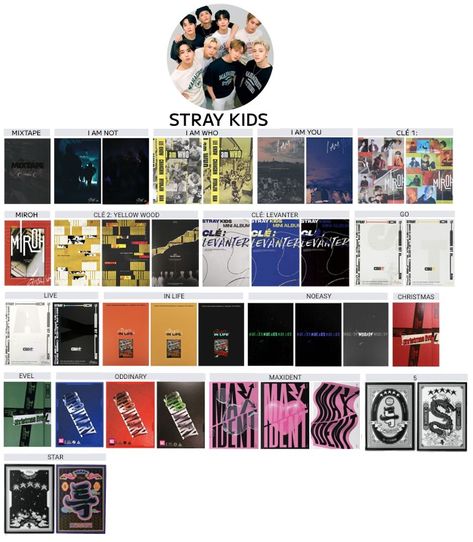 Straykids Album Template, All Skz Albums, Skz Album Template, Rockstar Album Skz, Seventeen Album Template, Stray Kids Album Template, Straykids Album Collection, Seventeen Album Collection, Stray Kids Wishlist