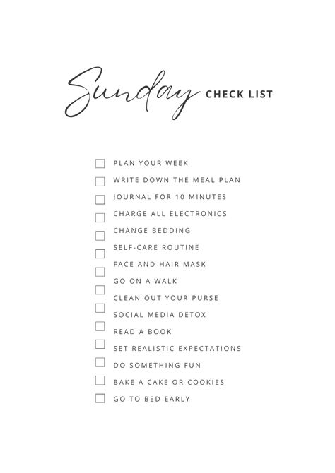 Sunday Reset To Do List, Sunday Day Routine, Weekly Things To Do, Sunday Morning Reset, Sunday Reset Cleaning Checklist, Sunday Reset List, Sunday Reset Ideas, Sunday Reset Routine Checklist, Reset Day Checklist