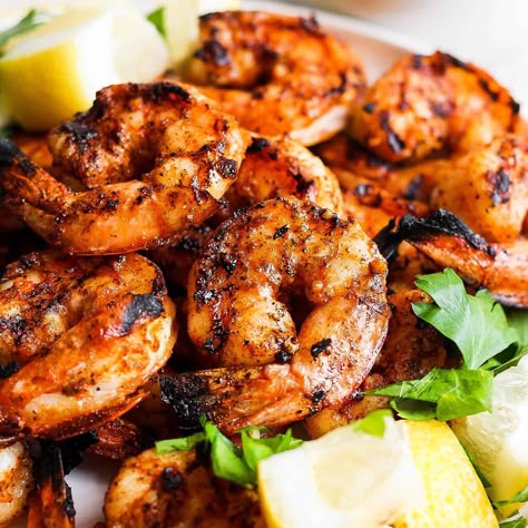 Grilled Shrimp With Pasta, Tiger Shrimp Recipes Grilled, Shrimp On The Grill Recipes, Shrimp Grilled Recipes, Oven Grilled Shrimp, Shrimp On The Grill, Bbq Shrimp Recipe, Margarita Shrimp, Easy Grilled Shrimp Recipes