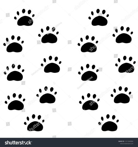 Panda Footprint, Five Fingers, Paw Prints, Graphic Design Art, Funny Comics, Art Designs, Paw Print, Stock Illustration, Graphic Art