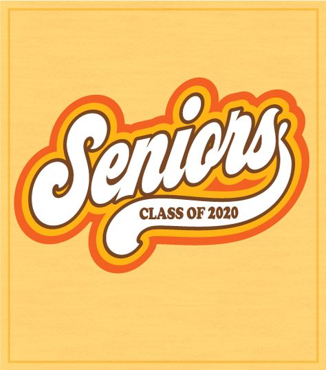 Senior Class Shirts | Class of 2020 Shirt | Class T-shirt | Campus Threads | School Spirit Wear Seniors Logo, Senior Class Shirts, Retro Shirt Design, Abi Motto, Senior Szn, Class Shirts, Yearbook Covers, School Spirit Wear, Yearbook Themes