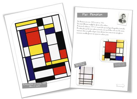 Fiche artiste : Piet Mondrian Mondrian Architecture, Mondrian Art Projects, Teaching Art Elementary, Art History Memes, Famous Artists Paintings, Mondrian Art, Art In The Park, Art Lessons For Kids, History Painting