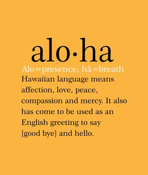 Aloha Meaning, Hawaii Language, Hawaiian Words And Meanings, Intense Feelings, Psychological Facts, University Of Hawaii, Hawaiian Culture, Power Of Positivity, Psychology Facts