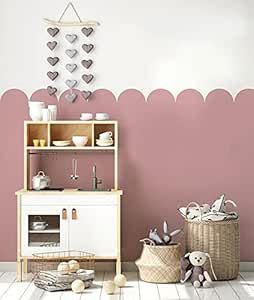 using a stencil for an interesting scalloped paint wall? Modern Wall Stencil, Stencil Painting On Walls, Nursery Modern, Nursery Paintings, Wall Stencil, Wall Stencils, Kids Room Wall, Nursery Room Decor, Stencils Wall