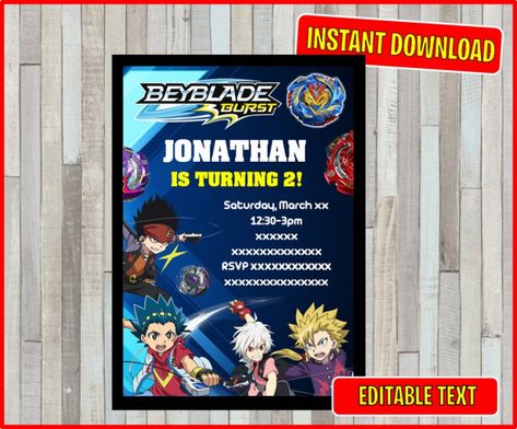 Here's Why You Should Attend Beyblade Birthday Invitation Template | Beyblade Birthday Invitation Template Here's Why You Should Attend Beyblade Birthday Invitation Template | Beyblade Birthday Invitation Template - Beyblade Birthday Invitation Template | Check more at https://craigslistreadymade.com/heres-why-you-should-attend-beyblade-birthday-invitation-template-beyblade-birthday-invitation-template/ Beyblade Birthday Invitation, Beyblade Invitation, Beyblade Birthday, Birthday Invitation Template, 7th Birthday, Party Invitations, Invitation Template, Book Cover, Birthday