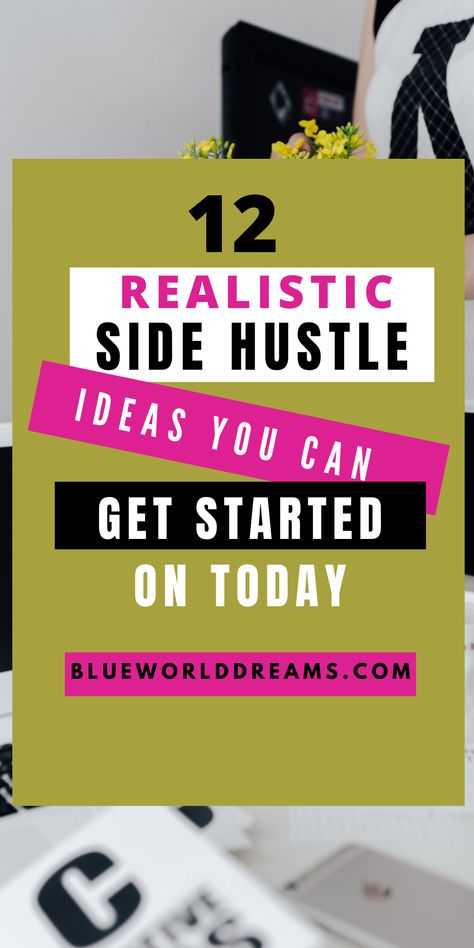 Blue World Dreams - 12 realistic side hustle ideas you can get started on today, they can help you earn extra money to put towards achieving your financial dreams sooner than you think. Take control of your future by getting started today! Money tips | Money saving tips | Side hustle #financialfreedom #makemoney #savemoney #sidehustle #secondjob #incomestream #sidehustleideas Realistic Side Hustles, Sidehustle Extra Money, Jobs For Students, Online Jobs For Students, Easy Ways To Make Money, Social Media Consultant, Second Job, Bulk Email, Student Jobs