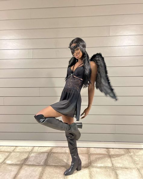 🖤 Dead Angel Costume, Dark Angel Outfit, Dark Angel Costume, Costumes 2024, Fashion Dress Up Games, Halloween 23, 2023 Halloween, Angel Outfit, Angel Costume