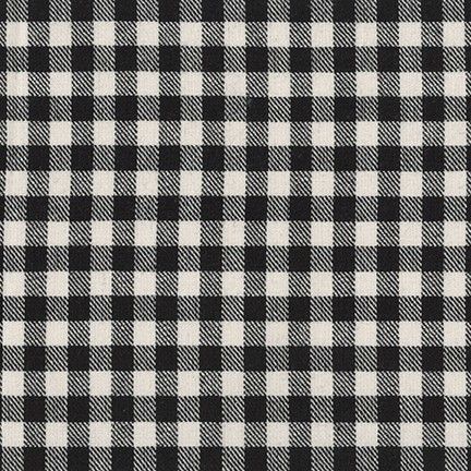 Sevenberry Classic Plaid Twill 57 - Pepper Black Gingham, Shirting Fabric, Gingham Fabric, Cozy Flannel, Check Fabric, Pattern Matching, Robert Kaufman, Plaid Fabric, Plaid Design