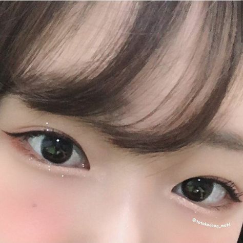 Korean Eyes, Korean Double Eyelid Makeup, Douyin Makeup Single Eyelid, Korean Doe Eye Makeup, Asian Doe Eye Makeup, Asian Makeup Monolid Eye Tutorial, Makeup Kawaii, Makeup Asia, Doe Eye Makeup