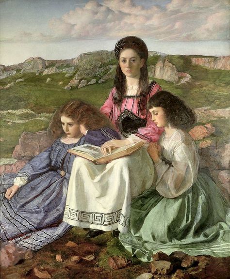 richmond, william blake - The three sisters of Dean Liddel… | Flickr The Three Sisters, People Reading, John Everett Millais, Alice Liddell, Sir William, Three Women, Reading Art, William Blake, William Turner