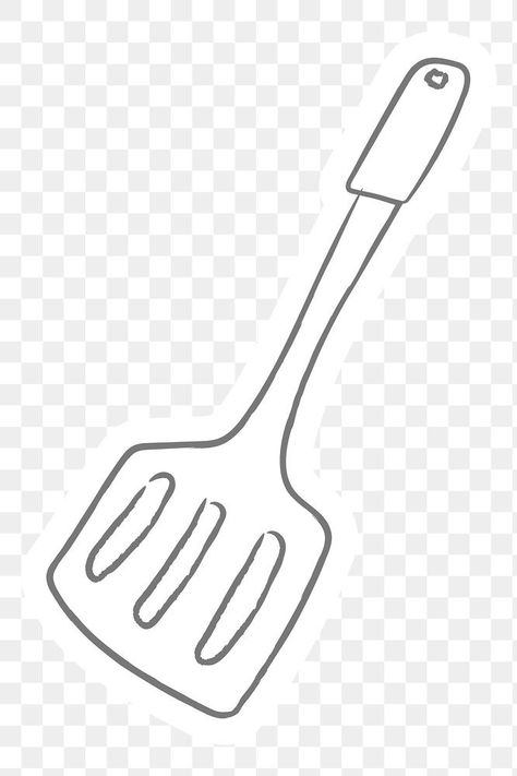 Spatula Drawing, Kitchen Utensils Drawing, Father Card, Small Grill, Chip Art, Stencil Outline, Spiderman Coloring, Kitchen Spatula, Tattoo Stencil Outline