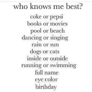 Coke or Pepsi Bff Quizes, Who Knows Me Best, Tenk Positivt, Best Friend Quiz, Friend Quiz, Fun Sleepover Ideas, Do You Know Me, Things To Do When Bored, Sleepover Activities