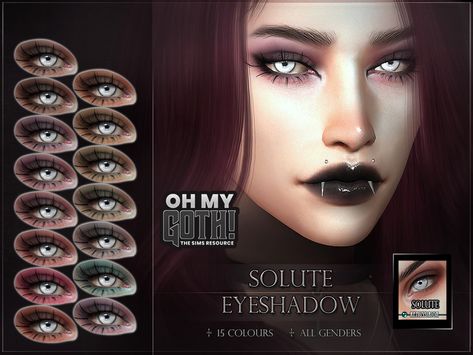 Goth Eyeshadow, Sims4 Makeup, Sims 4 Cc Goth, Vampire Clothes, Sims 4 Makeup, Bluish Green Eyes, Sims 4 Cas Mods, Makeup Cc, The Sims Mods