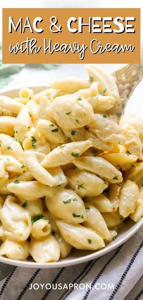 Recipes Using Whipping Cream, Homemade Macaroni Cheese, Heavy Cream Recipes, Macaroni Cheese Recipes, Making Mac And Cheese, Macaroni And Cheese Recipe, Cream Pasta, Recipes With Whipping Cream, Best Mac And Cheese