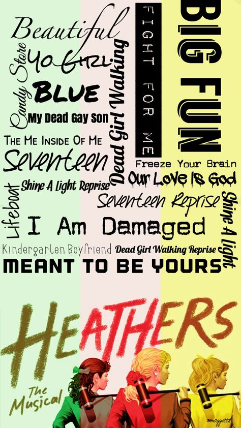 Heathers background/wallpaper made by me :) Heathers The Musical Lockscreen, Heathers The Musical 2022, Heathers Background, Heathers The Musical Wallpaper Iphone, Heathers Wallpaper Musical, Heather Wallpaper, Heathers Quotes Musical, Heathers Background Wallpapers, Heathers Poster